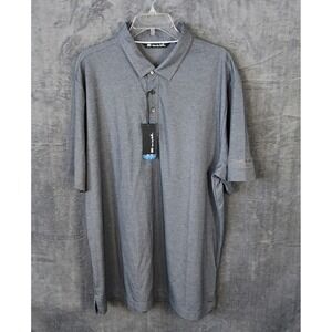 Travis Matthew Shirt Performance Golf Polo Men's Size XL Gray Fox Media Logo NWT